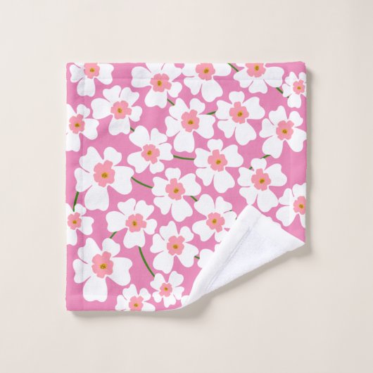 Imaginaire blanc et rose (Gant de toilette)