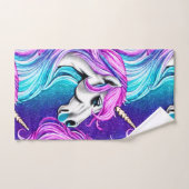 Imaginaire blanc Unicorn sans couture Motif (Serviette à main)