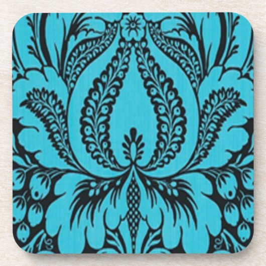 Imaginaire bleu Dessous de verre floraux (Devant)