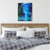 Imaginaire Bleu nuit Bleu clair toile étirée (Insitu(Chambre))