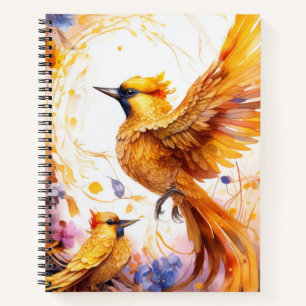 Imaginaire Carnet coloré d'oiseaux