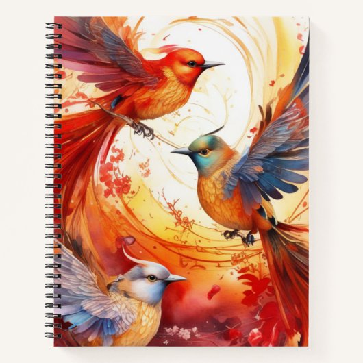 Imaginaire Carnet coloré d'oiseaux (Devant)