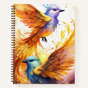 Imaginaire Carnet coloré d'oiseaux