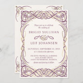 Imaginaire Celtic Médieval Faire-part de mariage (Devant / Derrière)