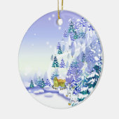 Imaginaire Chèvre d'hiver Ornement de Noël (Gauche)