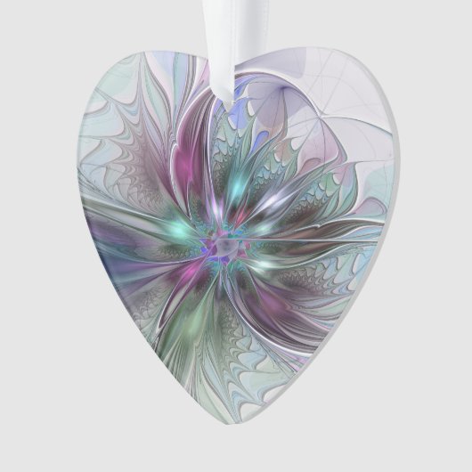 Imaginaire coloré Abstrait Fractal Flower Heart (devant)