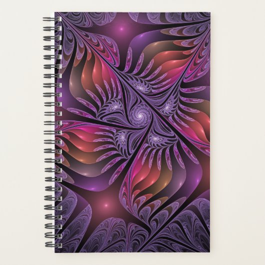 Imaginaire coloré Abstrait Trippy Violet Fractal (Devant)