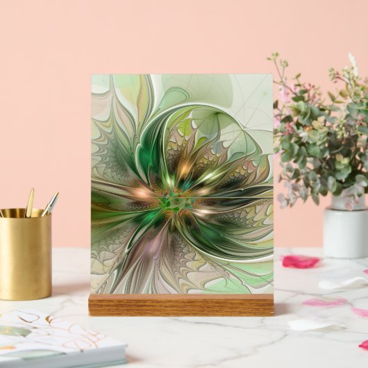 Imaginaire coloré Moderne Fleur Fractale Abstraite (Mariage)
