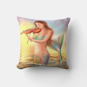 imaginaire coussin mermaid joue sur le violon au c