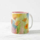 Imaginaire Dandelion Aquarelle Design Café Mug (Devant droit)