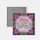 Imaginaire d'art fractal Motivational Quote Magnet (Recto/Verso)