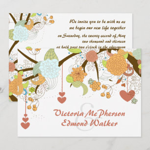 Imaginaire d'automne Faire-part de mariage floral
