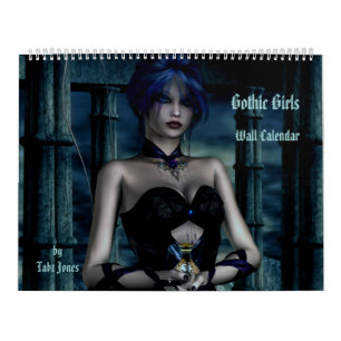 Imaginaire de filles gothiques 3D Calendrier mural