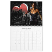 Imaginaire de filles gothiques 3D Calendrier mural (Feb 2026)