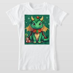 Imaginaire de Noël belle Dragon T-Shirt Design