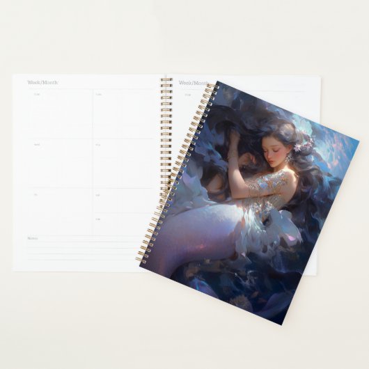 Imaginaire de sirène dormant violet (Devant avec enveloppe)