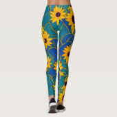 Imaginaire de tournesol Leggings aux couleurs vive (Dos)