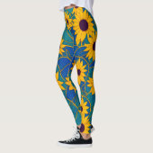 Imaginaire de tournesol Leggings aux couleurs vive (Gauche)