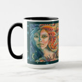 Imaginaire déesse Mug avec Lune Soleil et étoiles (Gauche)