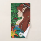 Imaginaire d'elfe vert (Serviette à main)
