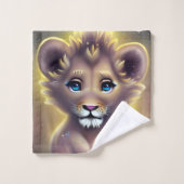 Imaginaire détaillé Cute Kawaii petit lion bébé (Gant de toilette)