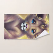 Imaginaire détaillé Cute Kawaii petit lion bébé (Serviette à main)