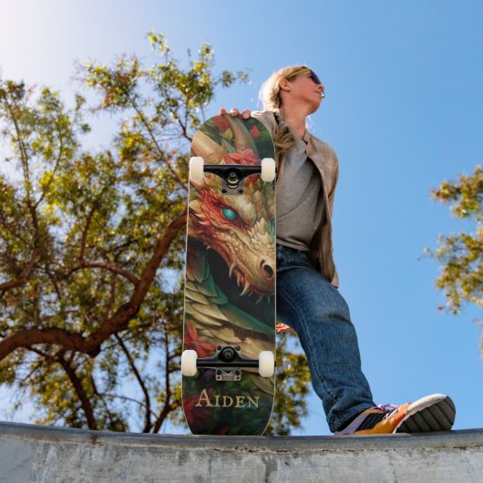 Imaginaire Dragon Nom personnalisé Skateboard (Extérieur 1)