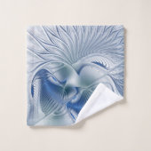 Imaginaire dynamique tons bleus Abstraits Art frac (Gant de toilette)