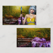 Imaginaire Elfe dans les Bois Design Carte de visi (Devant / Derrière)