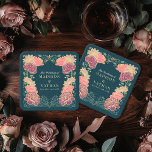 Imaginaire Enchantée jardin floral mariage<br><div class="desc">Elégante,  fantaisiste,  Imaginaire Enchantée Jardin Floral design parfait pour une fête enchantée sur le thème de la forêt. Ce design présente des éléments floraux dans un cadre de feuilles verts et des accents dorés. Correspondance d'articles dans notre boutique pour un thème de fête complet.</div>