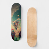 Imaginaire espace robot skateboard d'art (Recto)