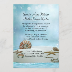 Imaginaire Ethereal Beach Mariage Invitation