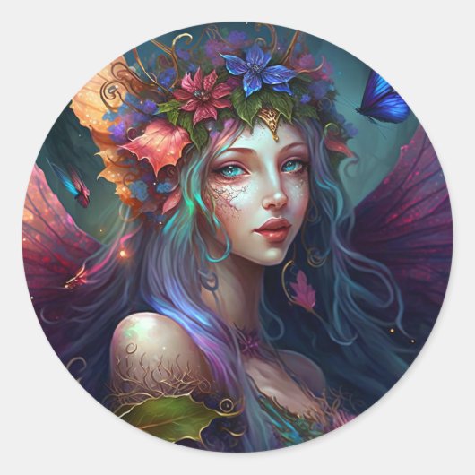 Imaginaire Fairy Art Classic Round Sticker (Devant)