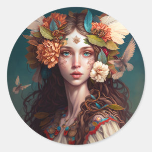 Imaginaire Fairy Art Classic Round Sticker