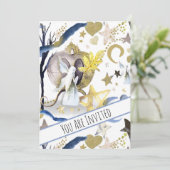 *~* Imaginaire Fairy Baby shower Invitation Lune (Debout devant)