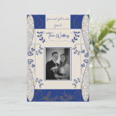 Imaginaire Fairy Faire-part de mariage en bleu et  (Debout devant)