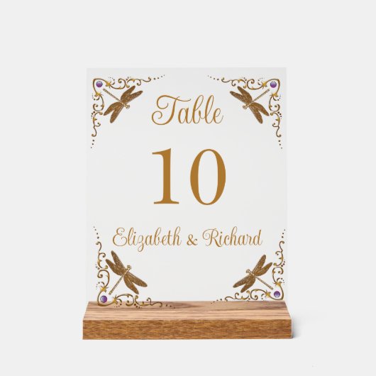 Imaginaire Fairy Tale Mariage Numéro de table (Recto)