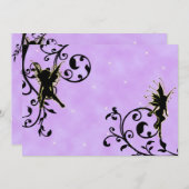 Imaginaire Fée Nuit Invitation Anniversaire (Devant / Derrière)