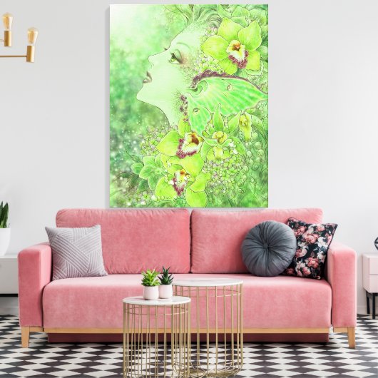 Imaginaire Fée Vert toile d'art Imprimer (Insitu(Salon))