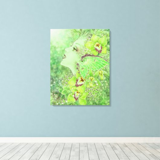 Imaginaire Fée Vert toile d'art Imprimer (Insitu (Plancher de Bois))