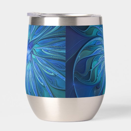 Imaginaire Fleur Bleue Motif, Art Fractal Abstrait (Droite)