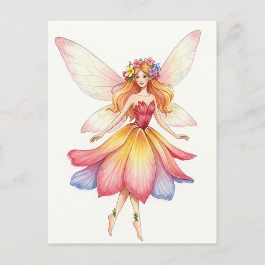Imaginaire, Fleur Fairy, Elf, Fairy tale Carte pos (Devant)