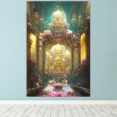 Imaginaire Fleurs Eglise - Toile Enveloppée (Insitu (Plancher de Bois))