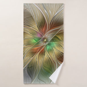 Imaginaire Floral Avec Or Moderne Abstrait Fractal