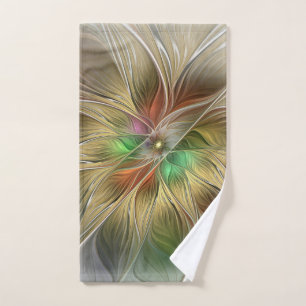 Imaginaire Floral Avec Or Moderne Abstrait Fractal