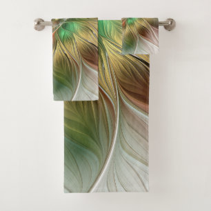 Imaginaire Floral Avec Or Moderne Abstrait Fractal
