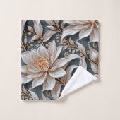 Imaginaire floral blanc (Gant de toilette)