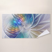 Imaginaire Floral, Fleur Fractale Abstraite coloré (Serviette de bain)