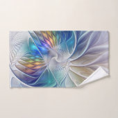 Imaginaire Floral, Fleur Fractale Abstraite coloré (Serviette à main)