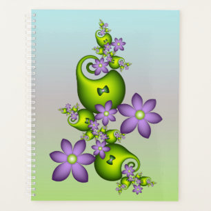 Imaginaire Floral Fleurs Lilac Formes vertes Fract